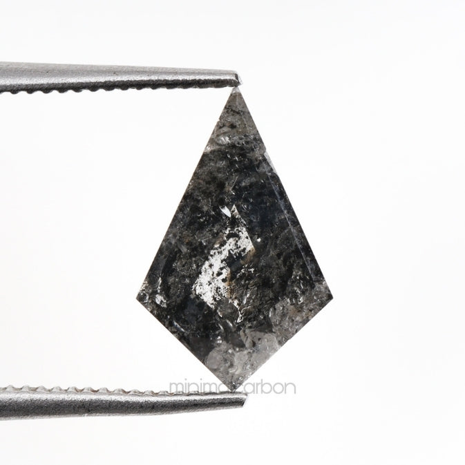 1.48 CT, 10.0 X 6.4 MM | Salt And Pepper Kite Cut Diamond - Minimal Carbon