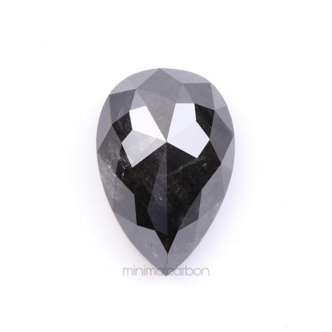 3.77 CT, 11.3 X 7.6 MM | Salt And Pepper Pear Cut Diamond - Minimal Carbon