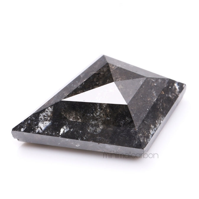 3.05 CT, 13.0 X 9.2 MM | Salt And Pepper Kite Cut Diamond - Minimal Carbon