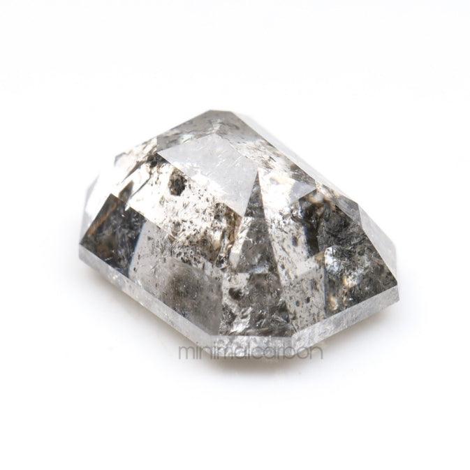 1.46 CT, 7.1 X 5.7 MM | Salt And Pepper Emerald Cut Diamond - Minimal Carbon