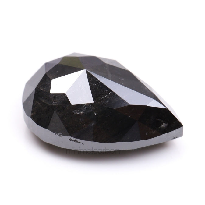3.77 CT, 11.3 X 7.6 MM | Salt And Pepper Pear Cut Diamond - Minimal Carbon