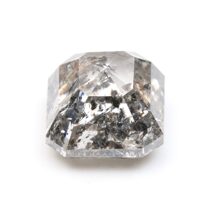 1.77 CT, 6.5 X 6.0 MM | Salt And Pepper Emerald Cut Diamond - Minimal Carbon