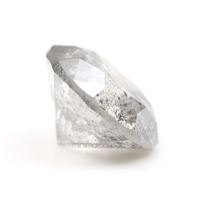 0.79 CT, 5.7 MM | Salt And Pepper Round Brilliant Cut Diamond - Minimal Carbon