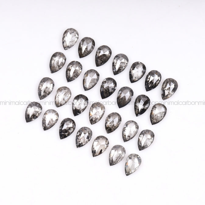 1 CT Salt And Pepper Pear Cut Diamond