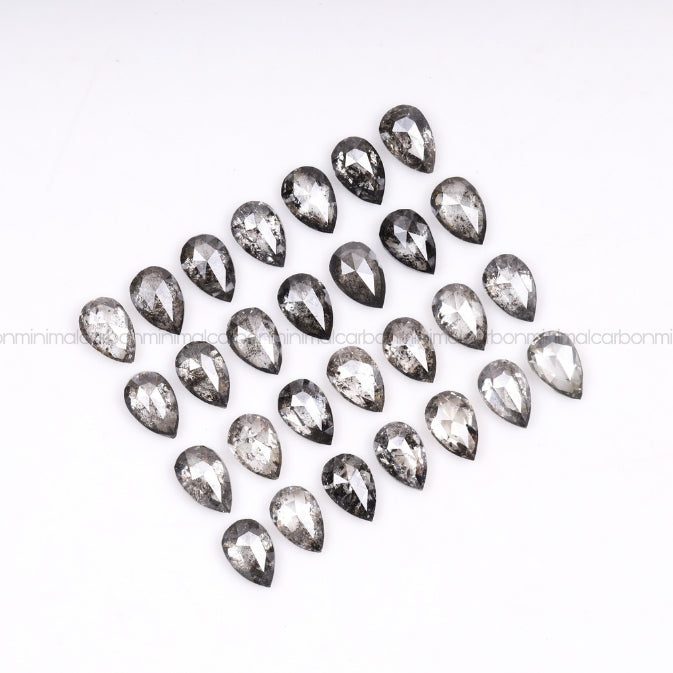 1 CT Salt And Pepper Pear Cut Diamond