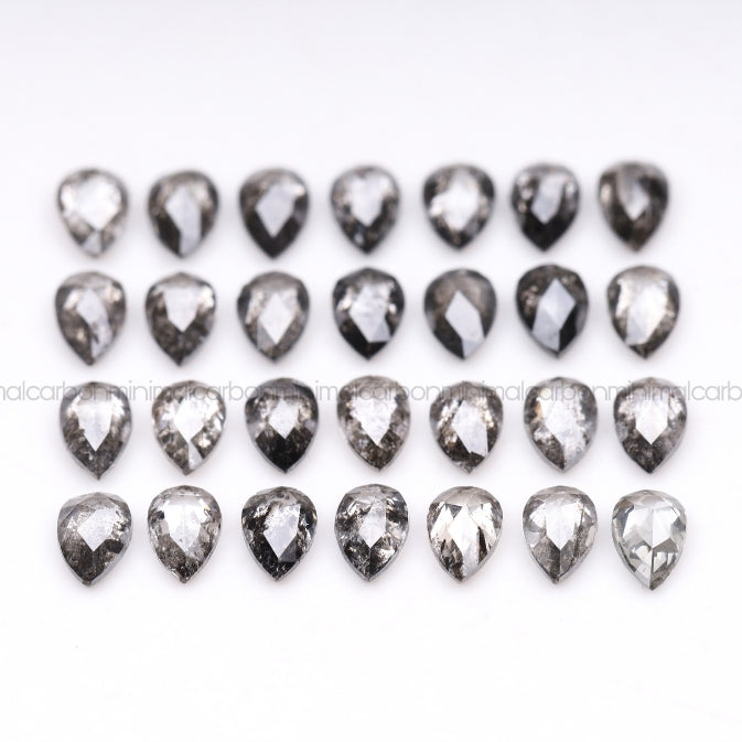 1 CT Salt And Pepper Pear Cut Diamond