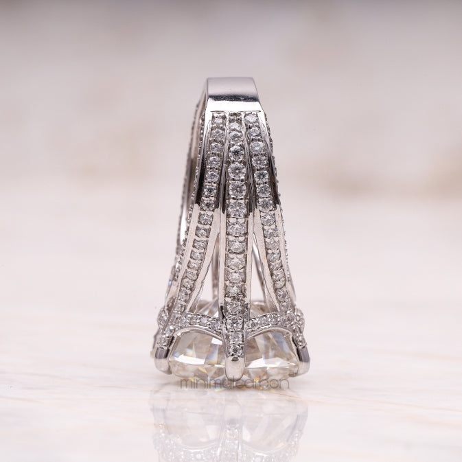 Cathedral Ring Engagement Ring - Minimal Carbon