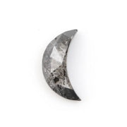 Salt and Pepper Half-Moon Cut Diamond