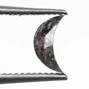 0.13 CT Salt and Pepper Half-Moon Cut Diamond