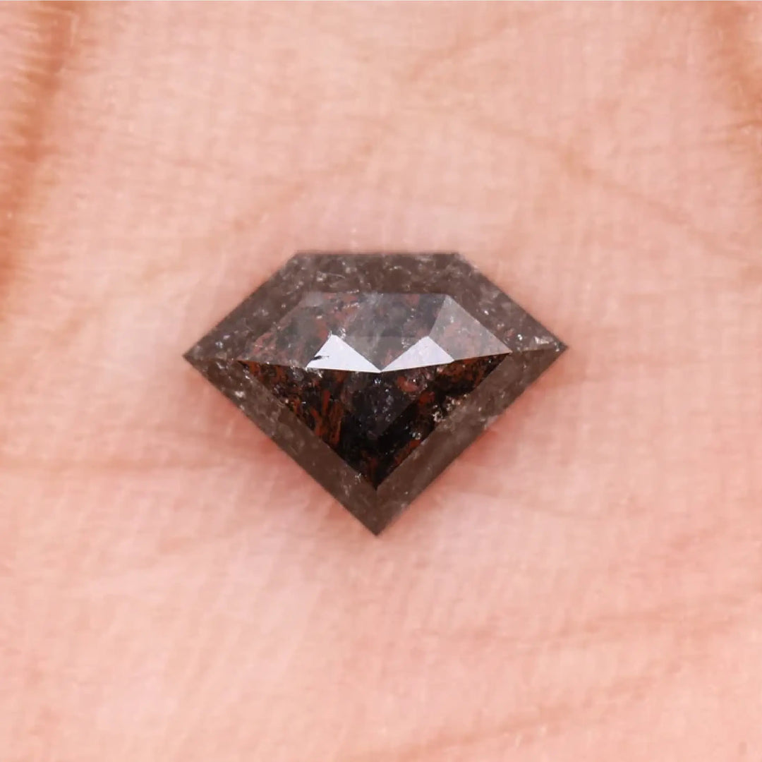 0.36 CT Salt And Pepper Pentagon Cut Diamond