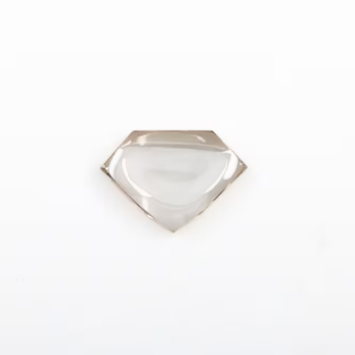 lab grown champagne pentagon cut cabochon diamond