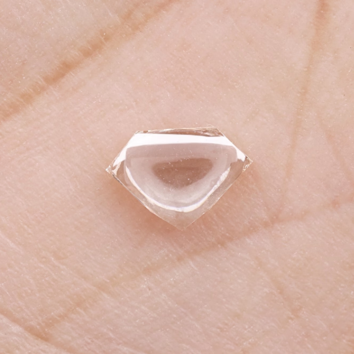 lab grown champagne pentagon cut cabochon diamond