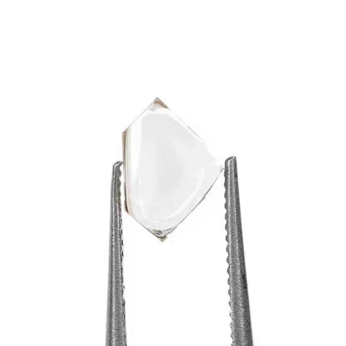 lab grown champagne pentagon cut cabochon diamond