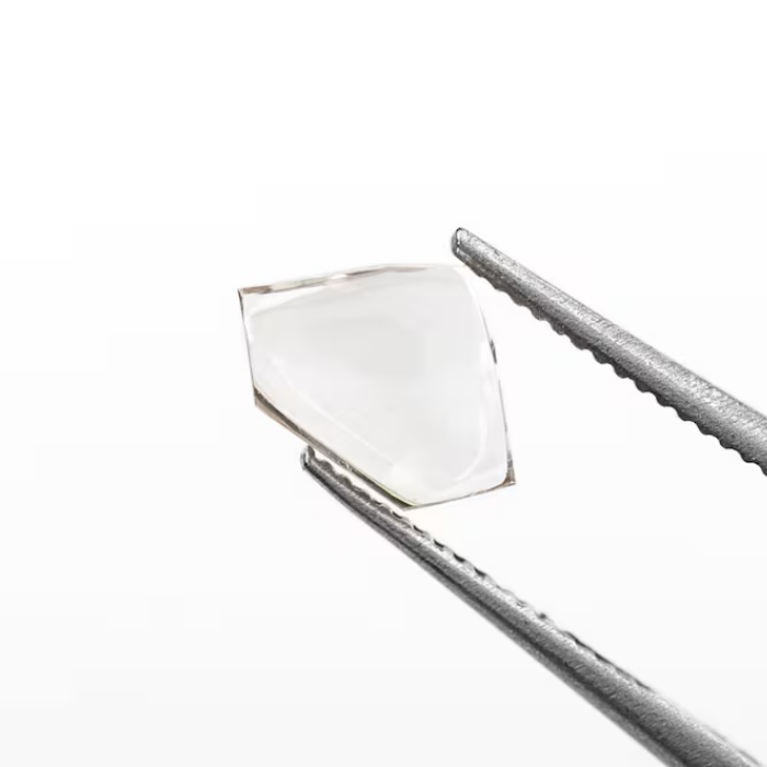 lab grown champagne pentagon cut cabochon diamond