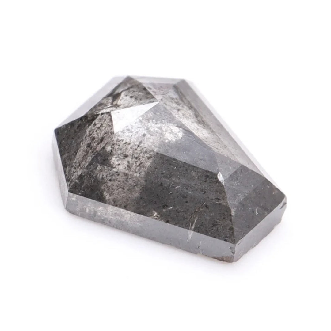 0.37 CT Salt and Pepper Coffin Cut Diamond