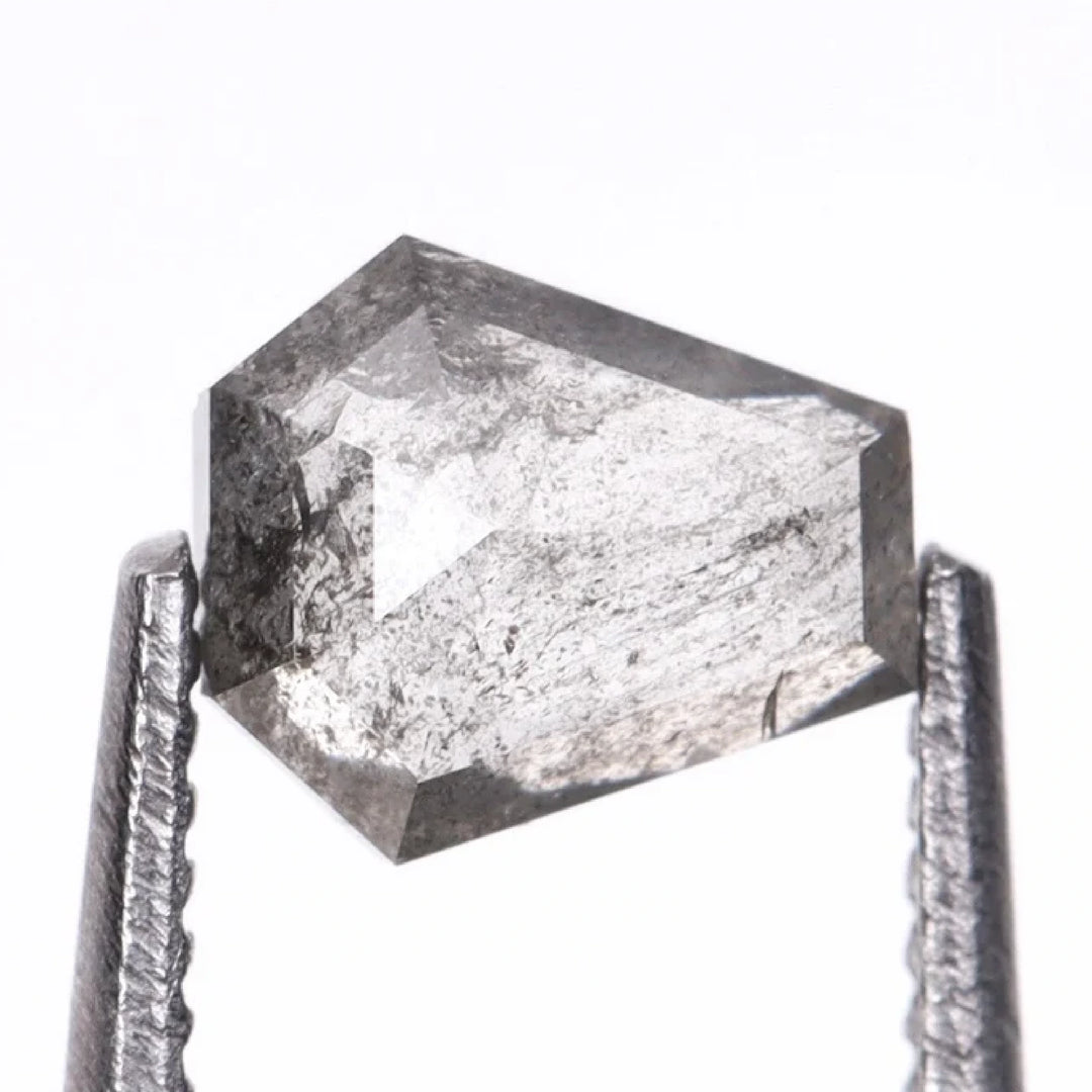 0.37 CT Salt and Pepper Coffin Cut Diamond
