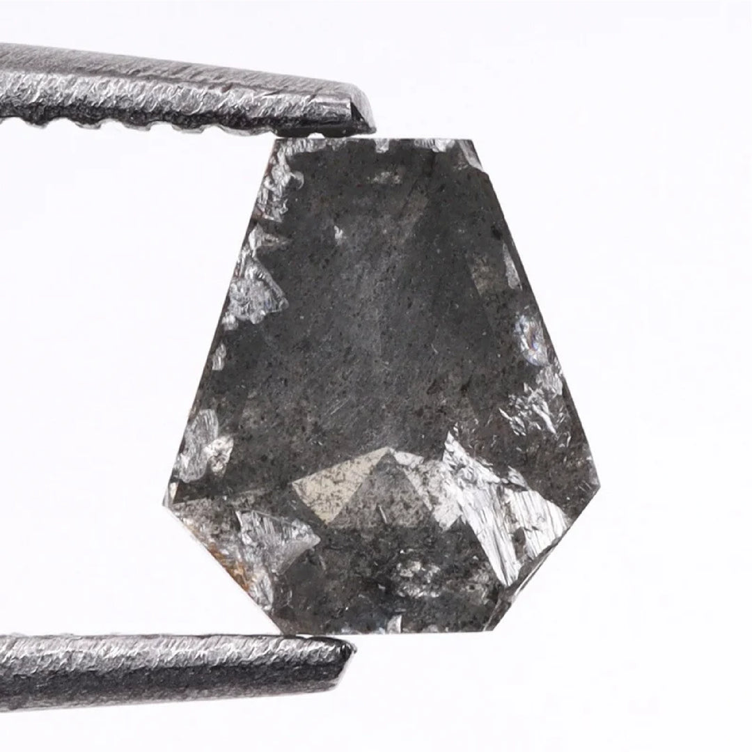 0.37 CT Salt and Pepper Coffin Cut Diamond