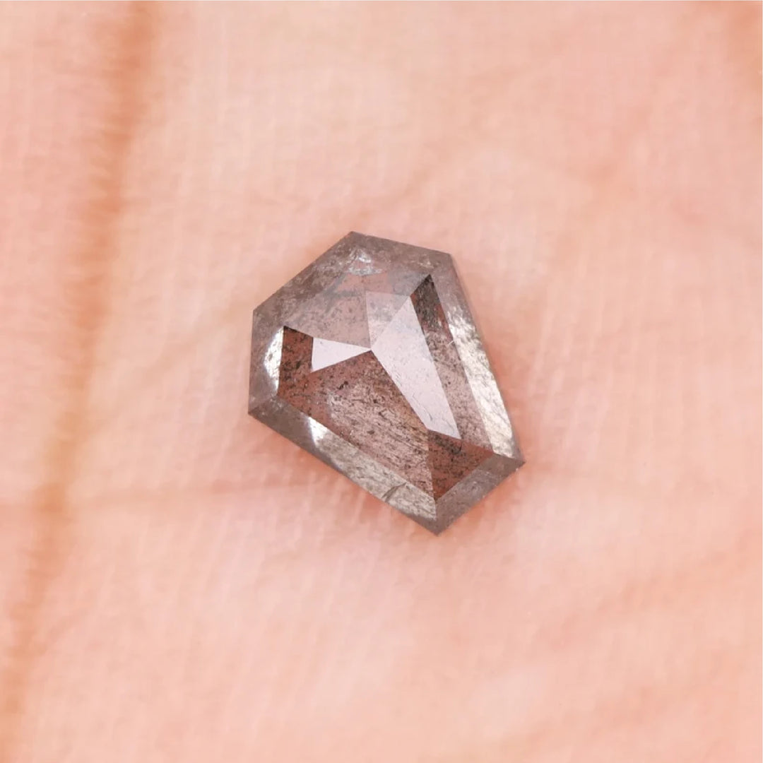 0.37 CT Salt and Pepper Coffin Cut Diamond