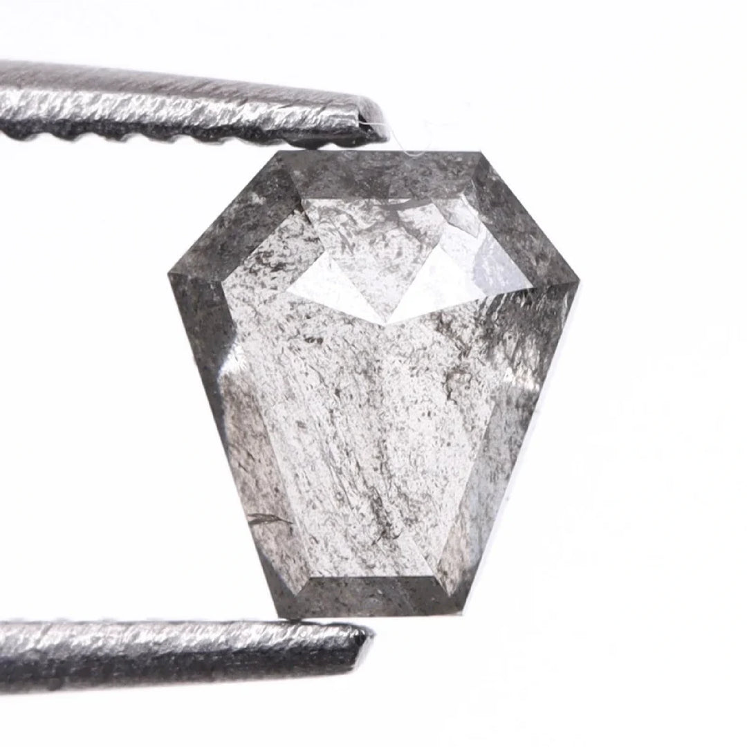 0.37 CT Salt and Pepper Coffin Cut Diamond