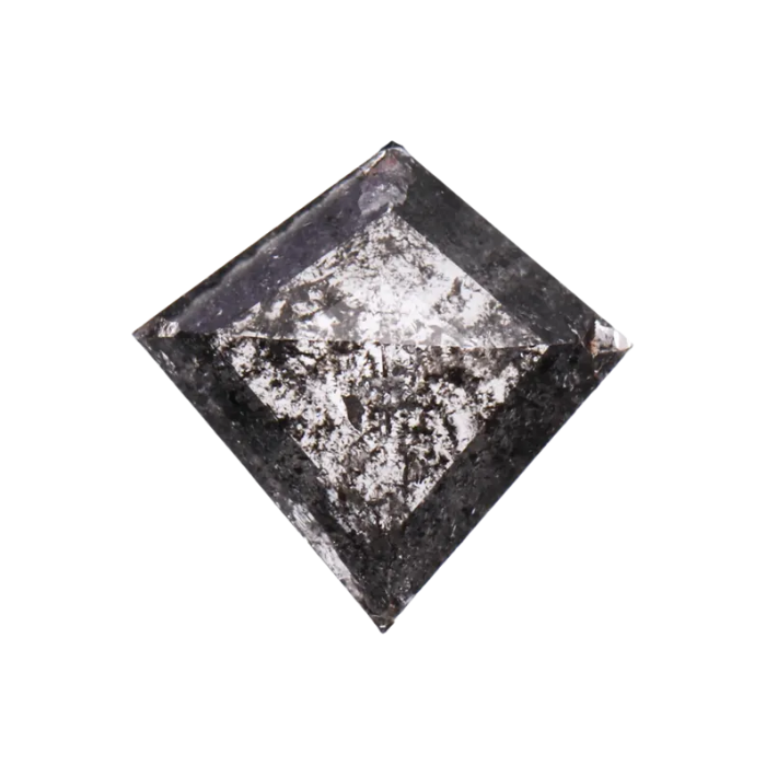 0.40 CT Kite Cut Salt And Pepper Diamond - Minimal Carbon