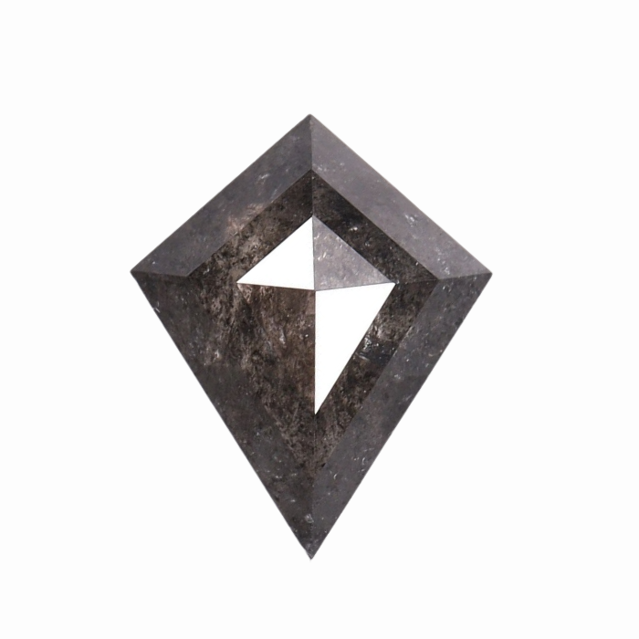 0.41 CT Kite Cut Salt and Pepper Natural Diamond - Minimal Carbon