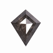 0.41 CT Kite Cut Salt and Pepper Natural Diamond - Minimal Carbon