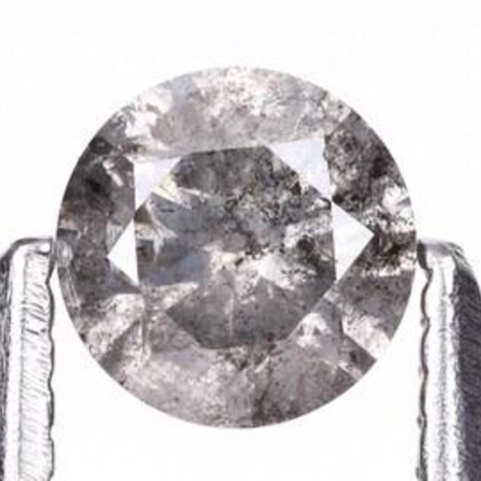 round brilliant cut salt and pepper diamond