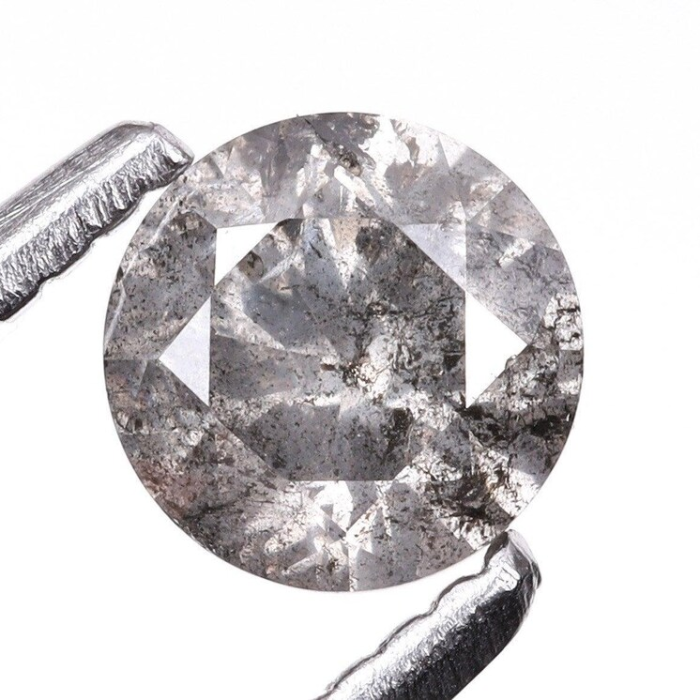 round brilliant cut salt and pepper diamond