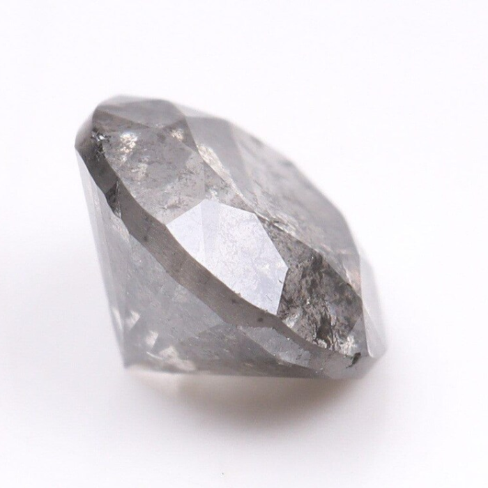 round brilliant cut salt and pepper diamond