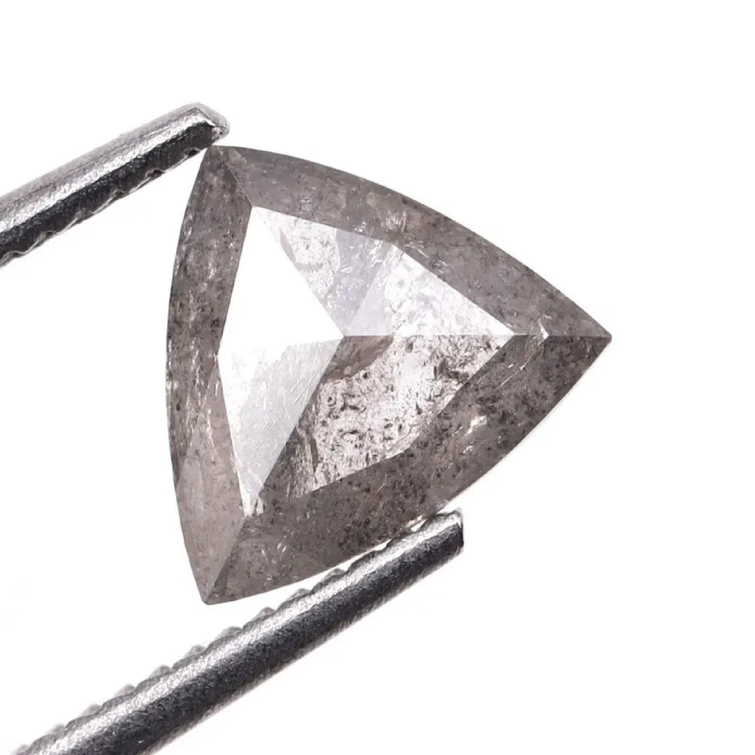 0.43 CT Salt and Pepper Natural Trillion Cut Diamond