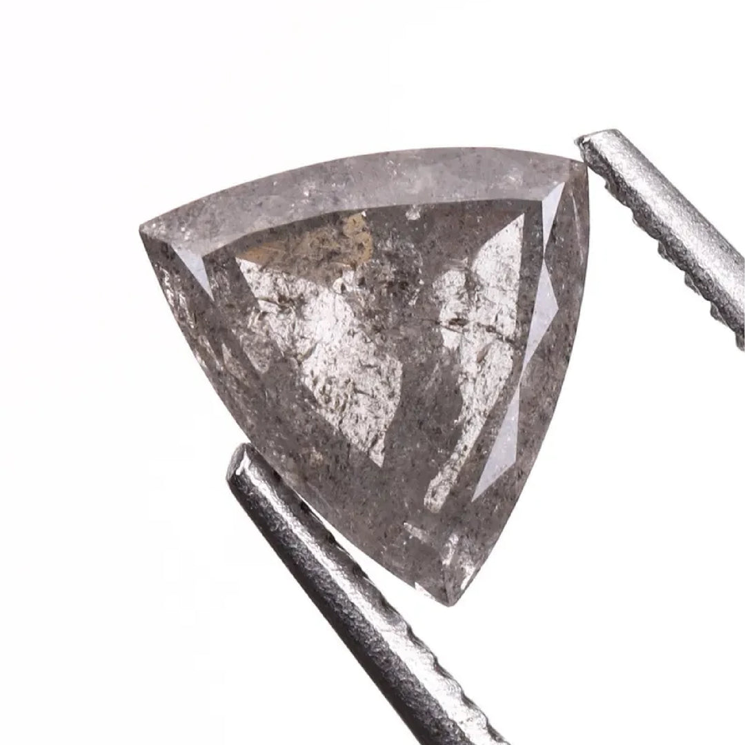 0.43 CT Salt and Pepper Natural Trillion Cut Diamond