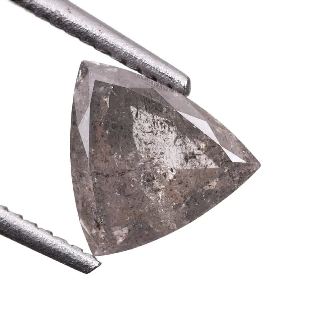 0.43 CT Salt and Pepper Natural Trillion Cut Diamond