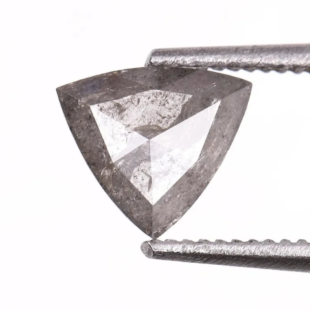 0.43 CT Salt and Pepper Natural Trillion Cut Diamond