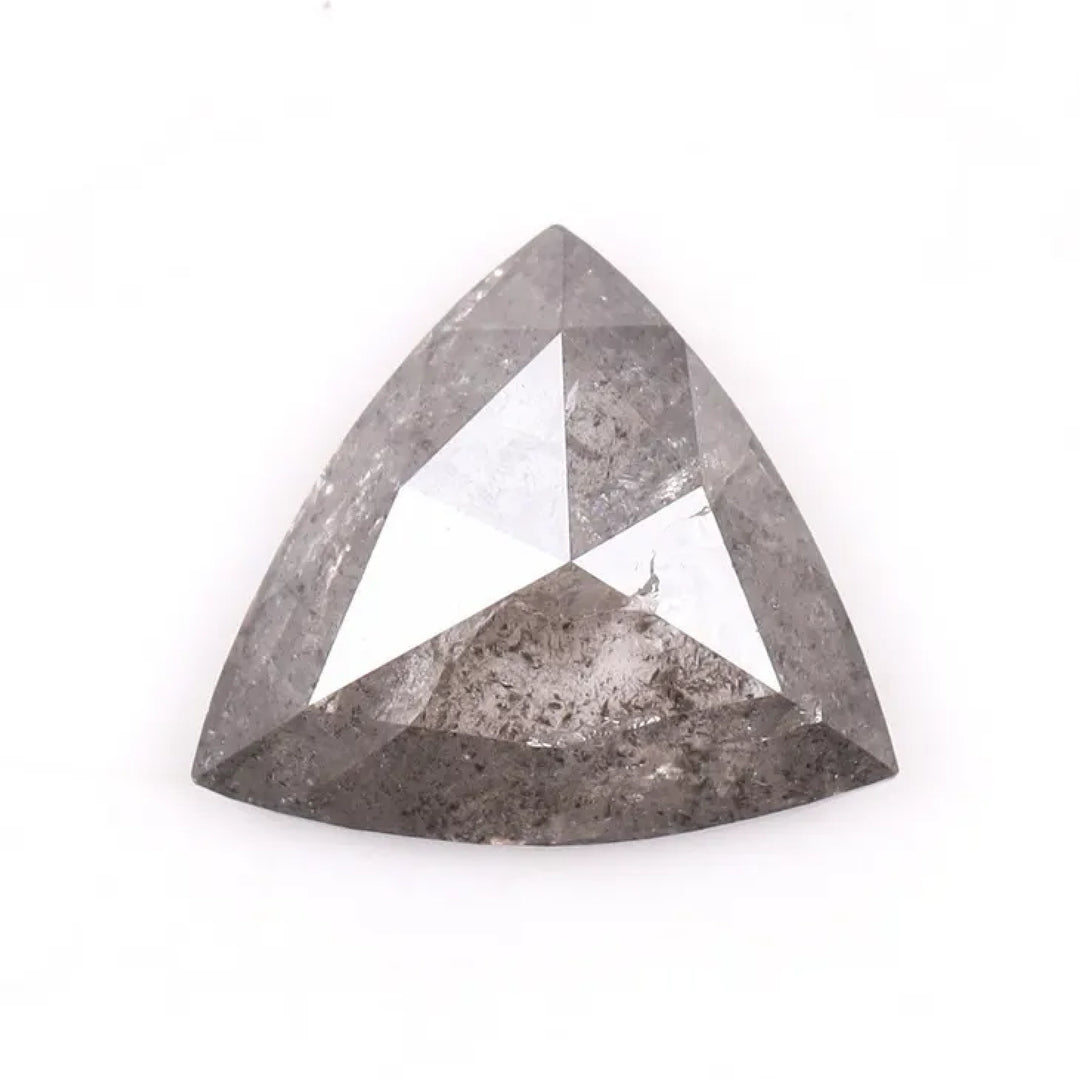 0.43 CT Salt and Pepper Natural Trillion Cut Diamond