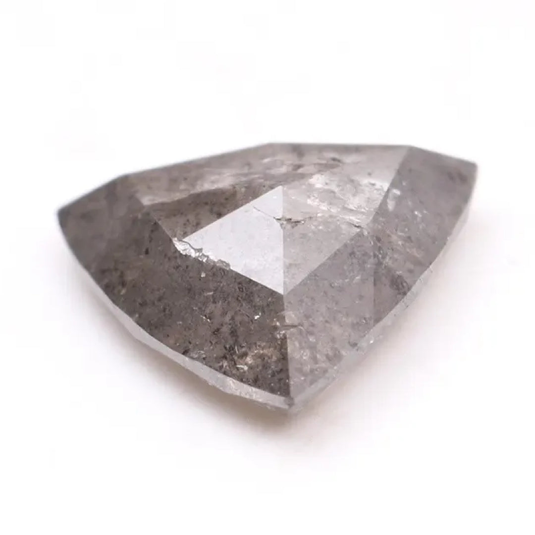 0.43 CT Salt and Pepper Natural Trillion Cut Diamond