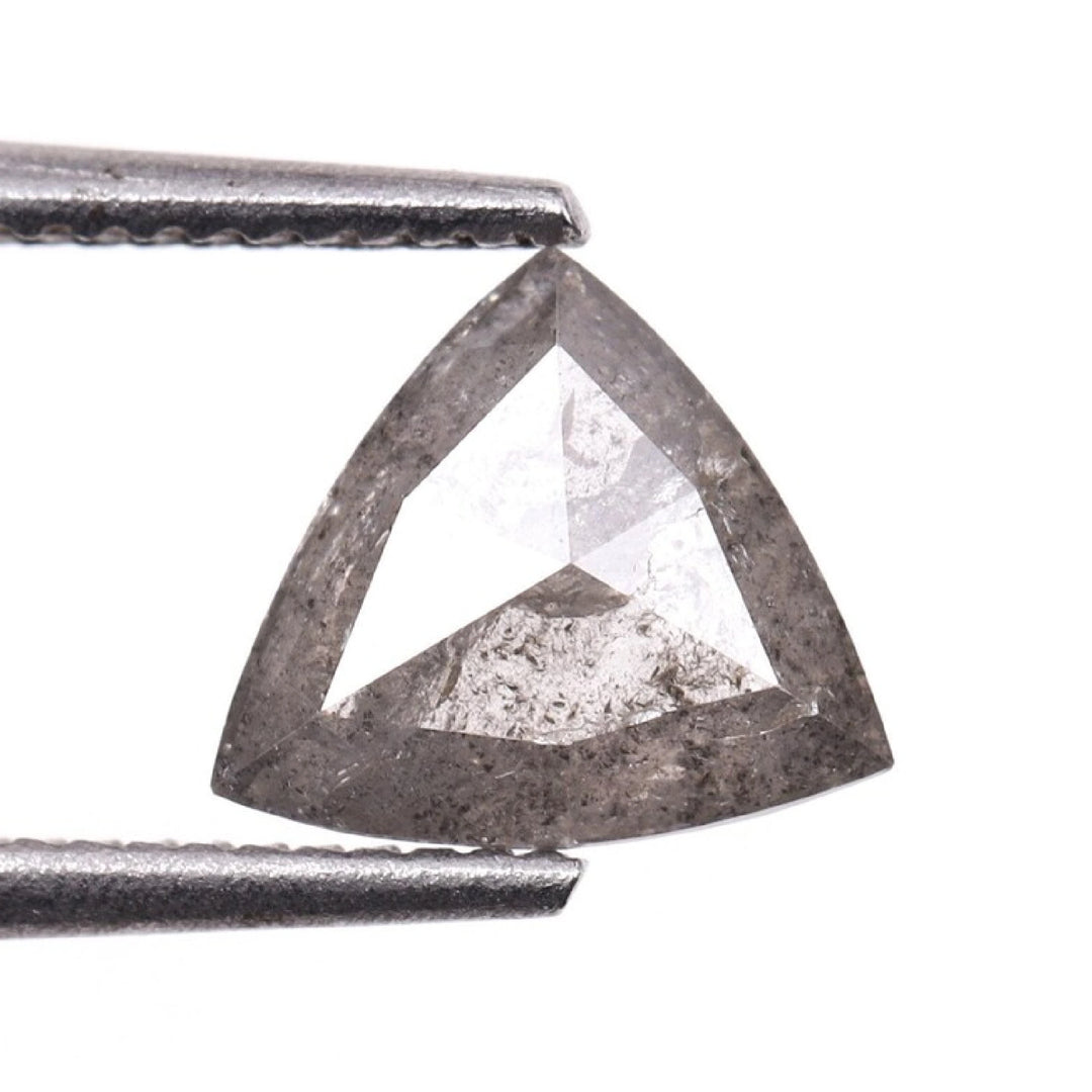 0.43 CT Salt and Pepper Natural Trillion Cut Diamond