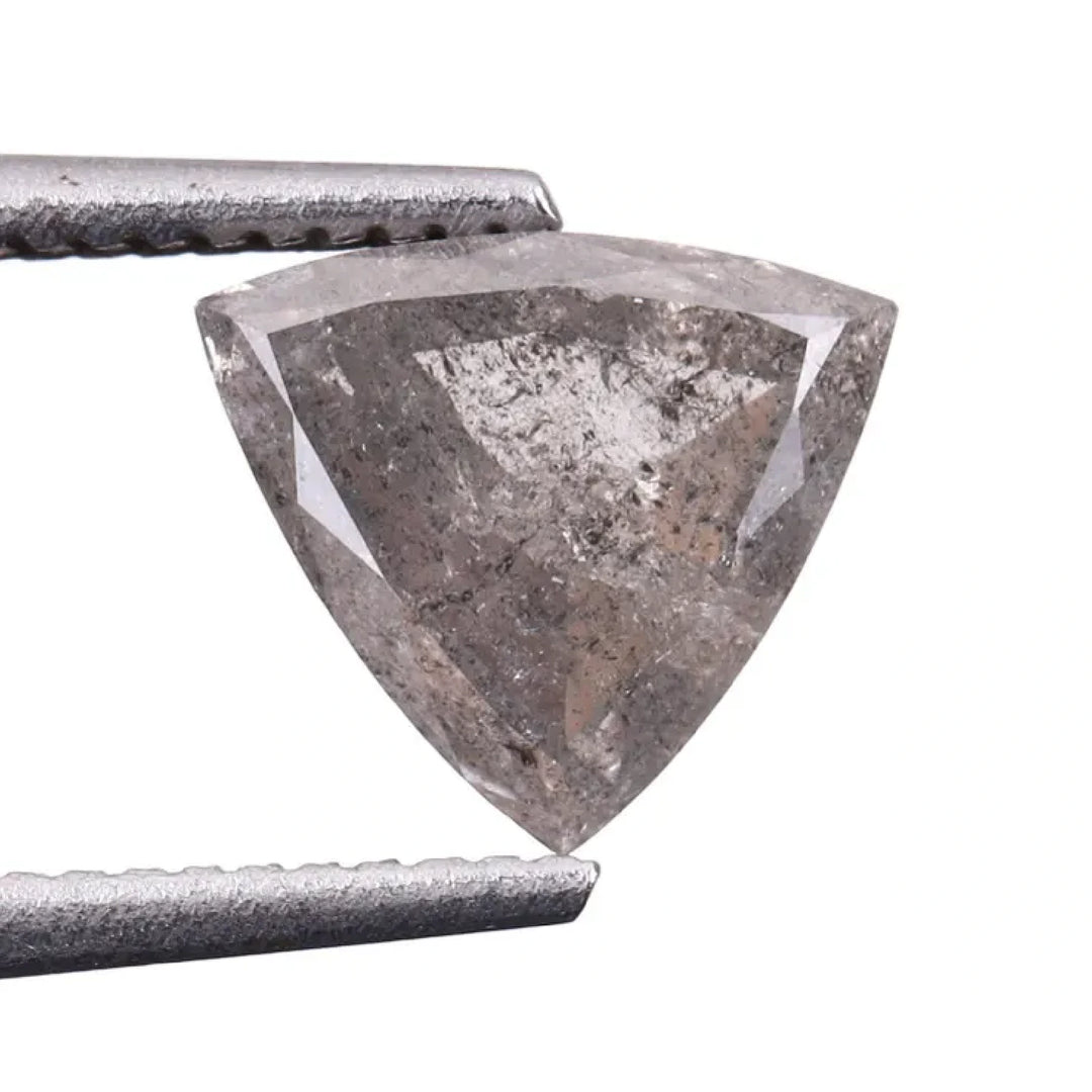 0.43 CT Salt and Pepper Natural Trillion Cut Diamond