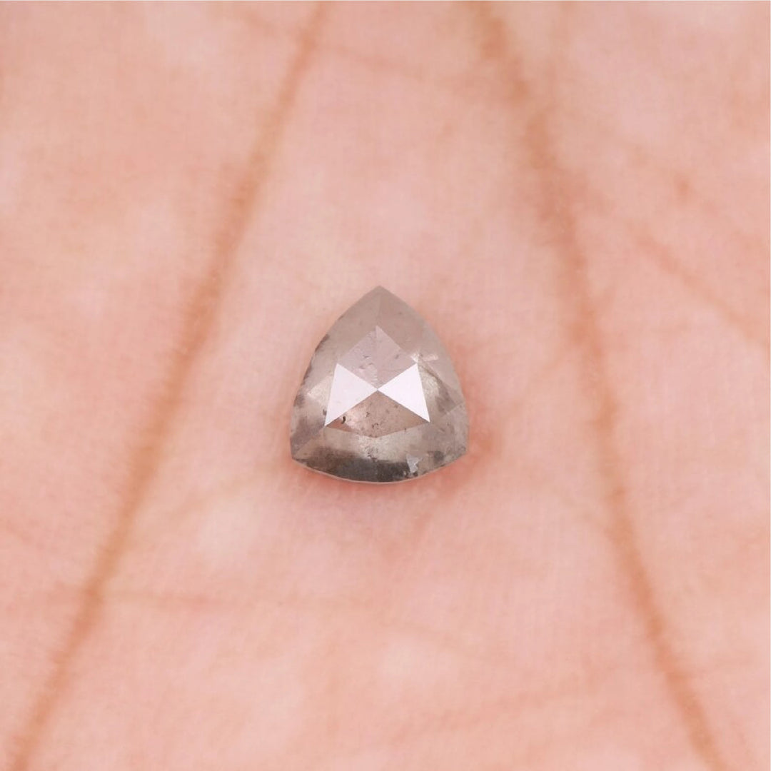 0.43 CT Salt and Pepper Trillion Cut Diamond