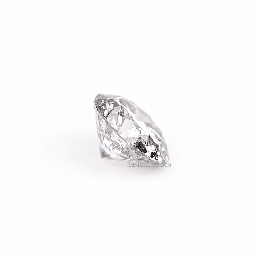 0.44 CT Round Brilliant Cut Salt and Pepper Diamond