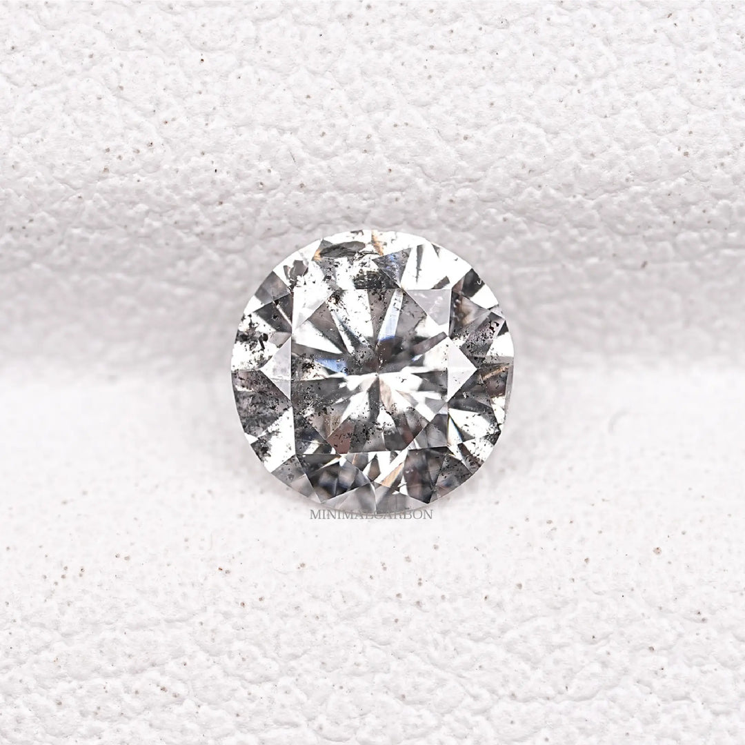 0.44 CT Round Brilliant Cut Salt and Pepper Diamond