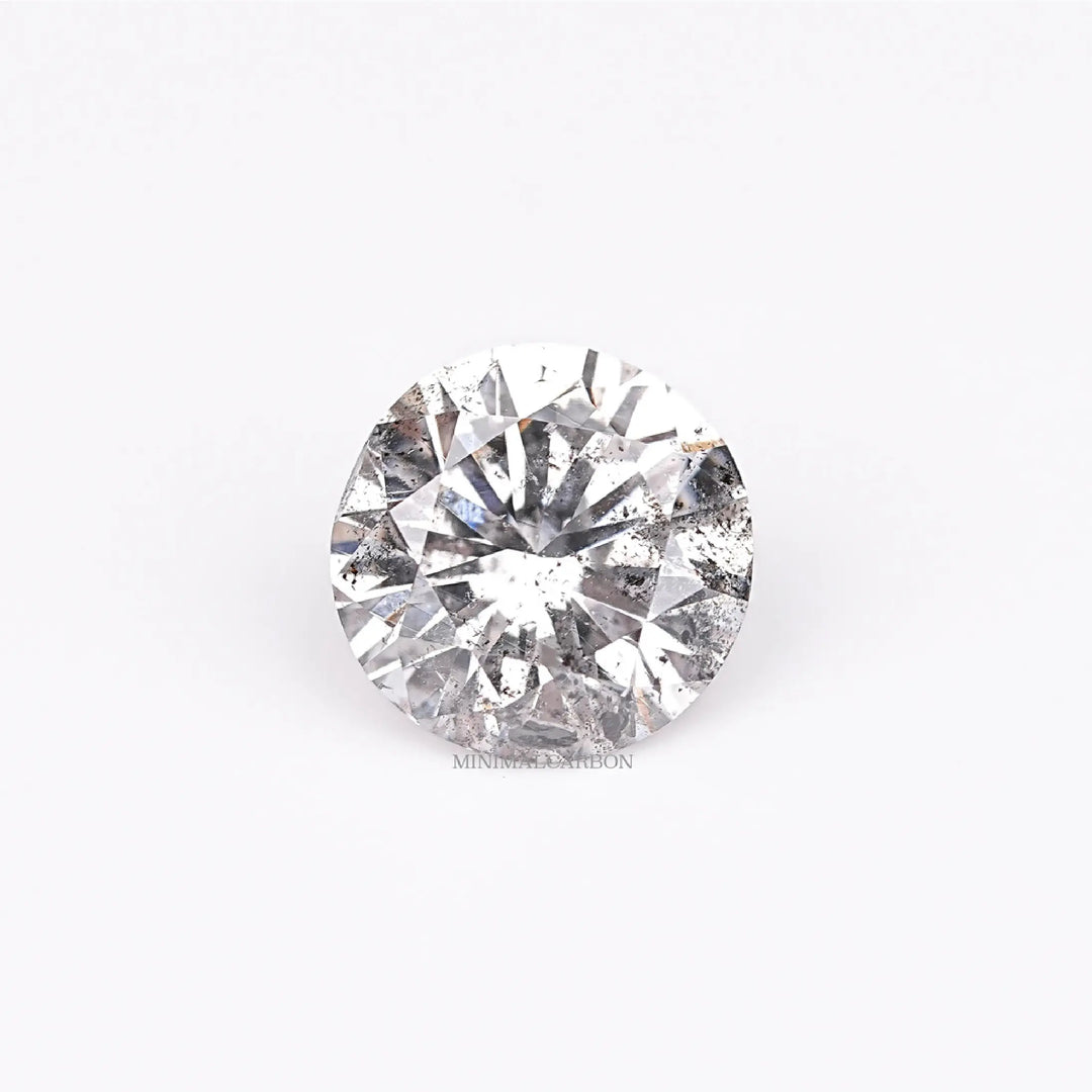 0.44 CT Round Brilliant Cut Salt and Pepper Diamond