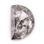 Salt and Pepper Half-Moon Cut Diamond