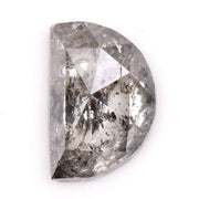 Salt and Pepper Half-Moon Cut Diamond