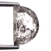 Salt and Pepper Half-Moon Cut Diamond