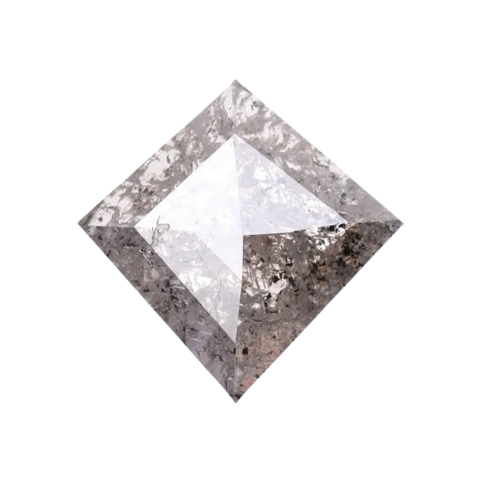 0.45 CT Kite Cut Natural Salt and Pepper Diamond - Minimal Carbon