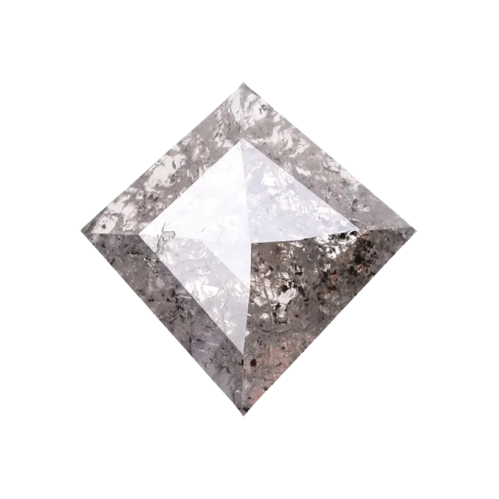 0.45 CT Kite Cut Natural Salt and Pepper Diamond - Minimal Carbon