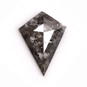 0.46 CT Kite Cut Natural Salt and Pepper Diamond - Minimal Carbon