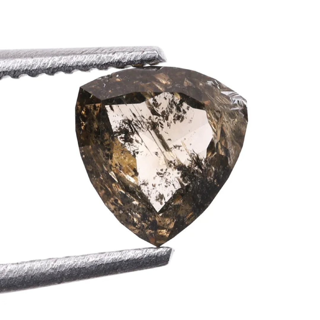 0.47 CT Salt and Pepper Trillion Cut Diamond