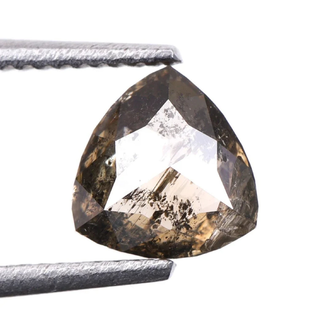 0.47 CT Salt and Pepper Trillion Cut Diamond