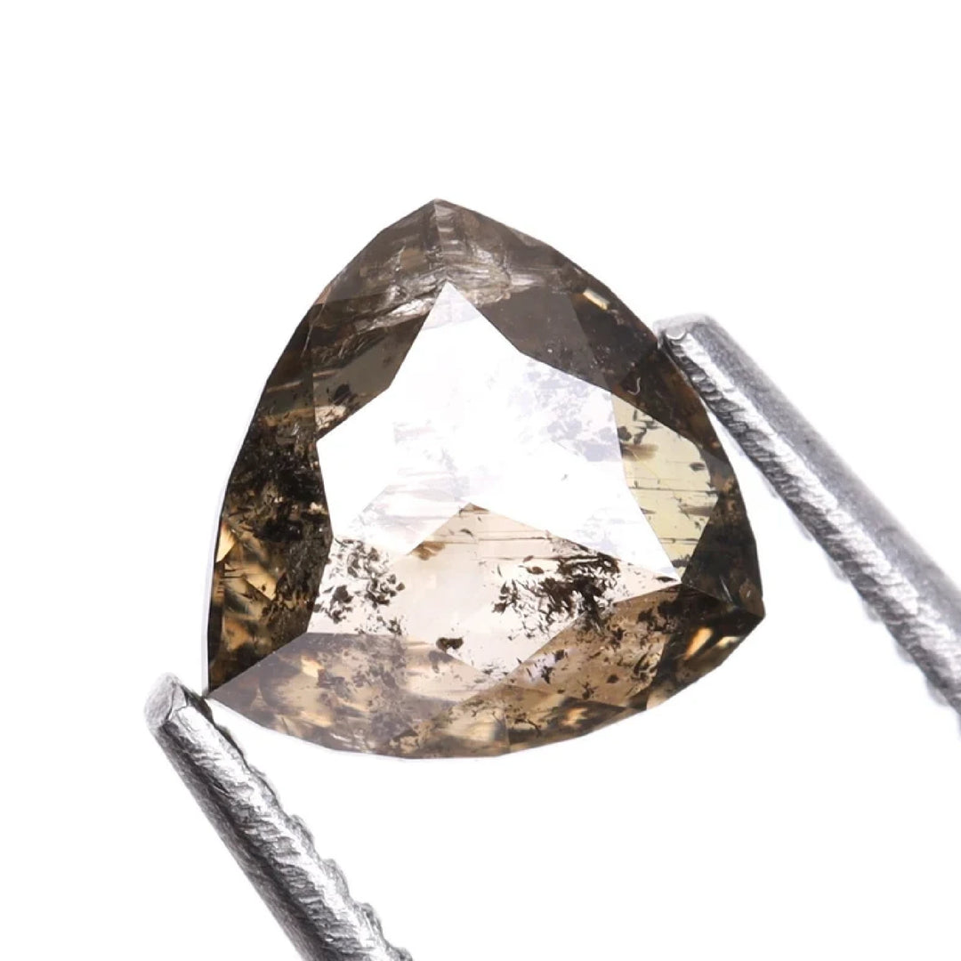 0.47 CT Salt and Pepper Trillion Cut Diamond